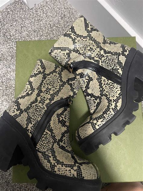 gucci snakeskin boots|Gucci snakeskin.